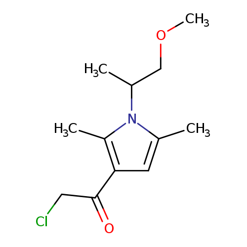 COCC(n1c(C)cc(c1C)C(=O)CCl)C