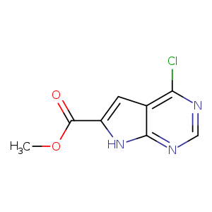 COC(=O)c1cc2c([nH]1)ncnc2Cl