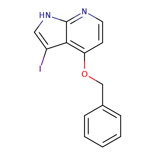 Ic1c[nH]c2c1c(ccn2)OCc1ccccc1