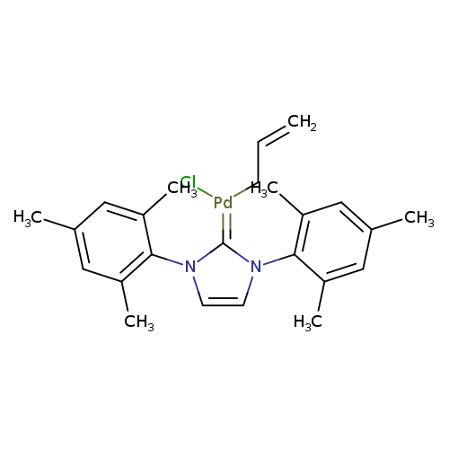 C=CC[Pd](=c1n(ccn1c1c(C)cc(cc1C)C)c1c(C)cc(cc1C)C)Cl