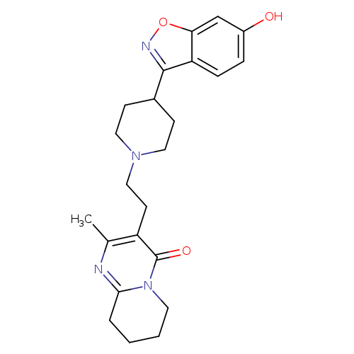 Oc1ccc2c(c1)onc2C1CCN(CC1)CCc1c(C)nc2n(c1=O)CCCC2