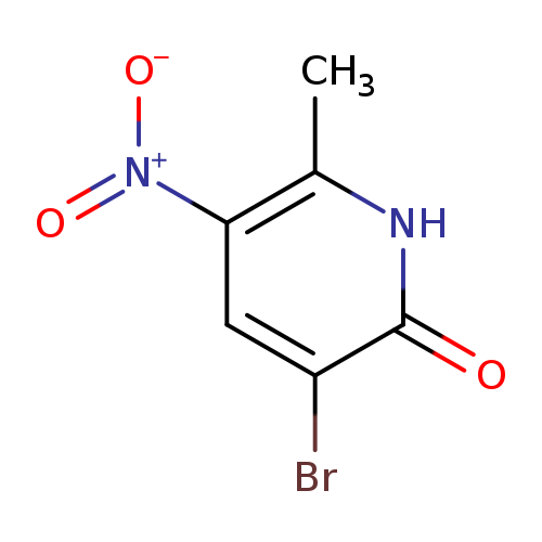 [O-][N+](=O)c1cc(Br)c(=O)[nH]c1C