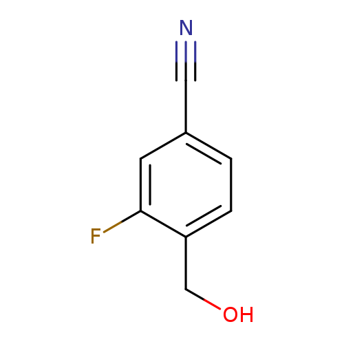 N#Cc1ccc(c(c1)F)CO