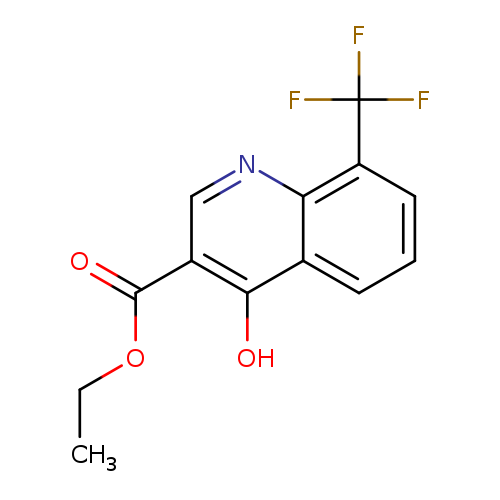 CCOC(=O)c1cnc2c(c1O)cccc2C(F)(F)F