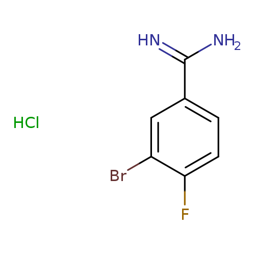 NC(=N)c1ccc(c(c1)Br)F.Cl