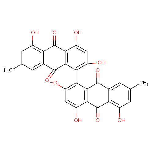 Cc1cc(O)c2c(c1)C(=O)c1c(C2=O)c(O)cc(c1c1c(O)cc(c2c1C(=O)c1cc(C)cc(c1C2=O)O)O)O