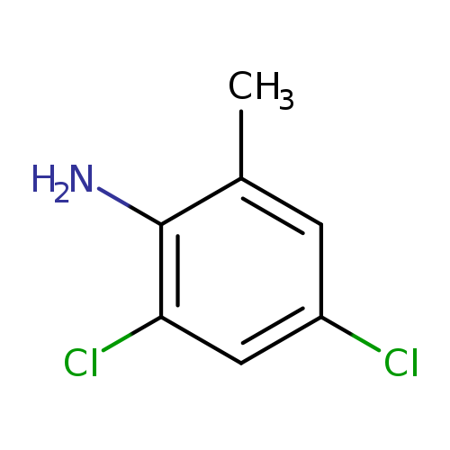 Clc1cc(C)c(c(c1)Cl)N