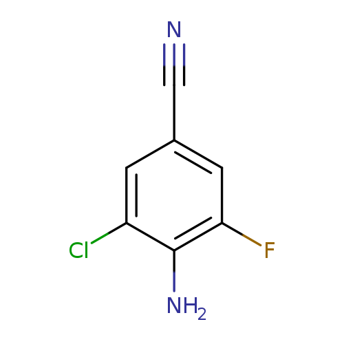 N#Cc1cc(F)c(c(c1)Cl)N