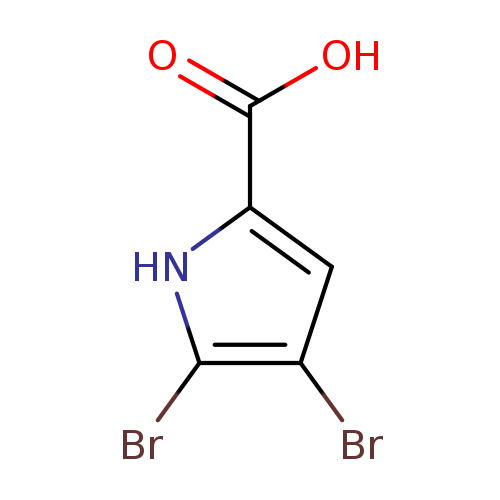 Brc1[nH]c(cc1Br)C(=O)O