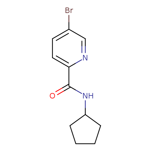 Brc1ccc(nc1)C(=O)NC1CCCC1