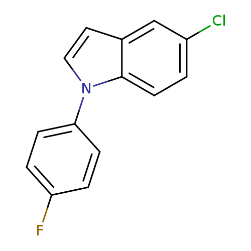Fc1ccc(cc1)n1ccc2c1ccc(c2)Cl