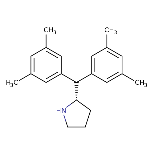 Cc1cc(cc(c1)C)C(c1cc(C)cc(c1)C)[C@@H]1CCCN1