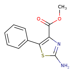 COC(=O)c1nc(sc1c1ccccc1)N