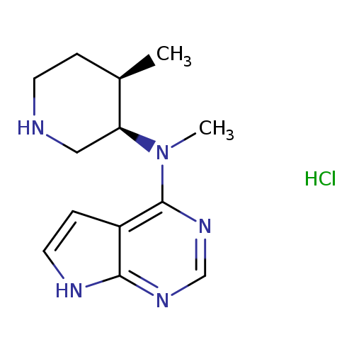 C[C@@H]1CCNC[C@@H]1N(c1ncnc2c1cc[nH]2)C.Cl