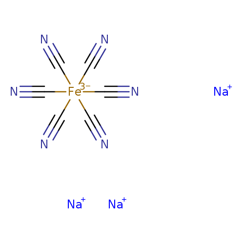 N#C[Fe-3](C#N)(C#N)(C#N)(C#N)C#N.[Na+].[Na+].[Na+]