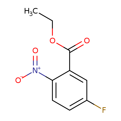 [O-][N+](=O)c1ccc(cc1C(=O)OCC)F