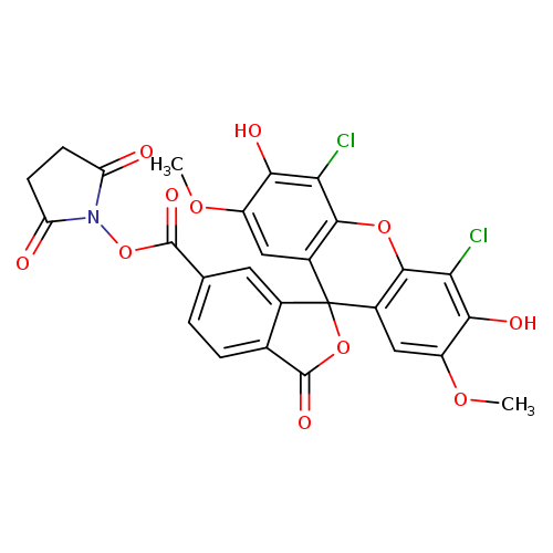 COc1cc2c(c(c1O)Cl)Oc1c(C32OC(=O)c2c3cc(cc2)C(=O)ON2C(=O)CCC2=O)cc(c(c1Cl)O)OC