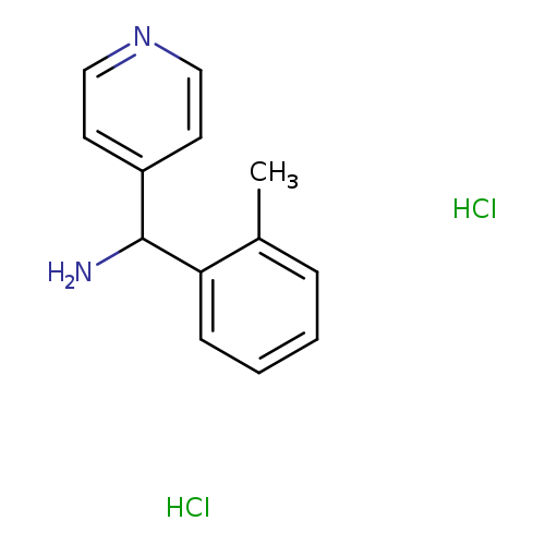 Cc1ccccc1C(c1ccncc1)N.Cl.Cl