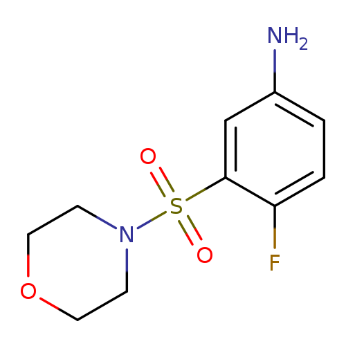 Fc1ccc(cc1S(=O)(=O)N1CCOCC1)N