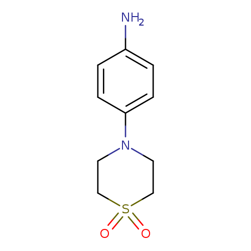 Nc1ccc(cc1)N1CCS(=O)(=O)CC1