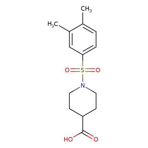 OC(=O)C1CCN(CC1)S(=O)(=O)c1ccc(c(c1)C)C