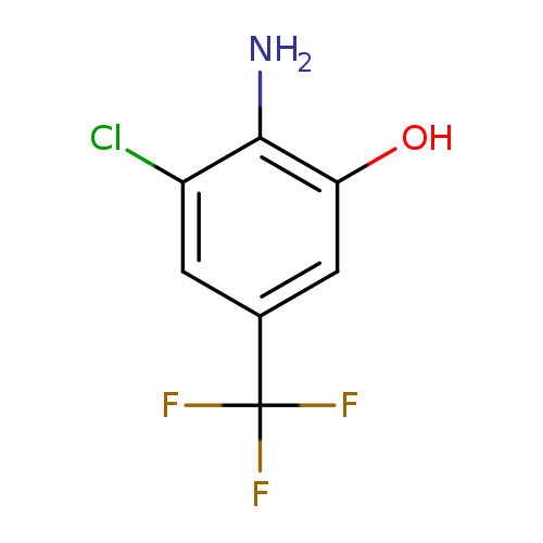 Oc1cc(cc(c1N)Cl)C(F)(F)F