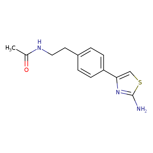 CC(=O)NCCc1ccc(cc1)c1csc(n1)N