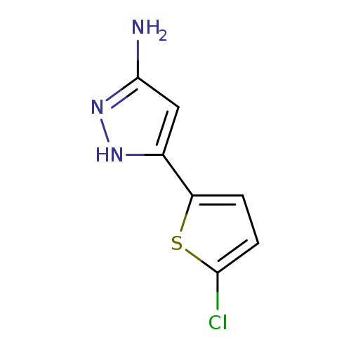 Nc1n[nH]c(c1)c1ccc(s1)Cl