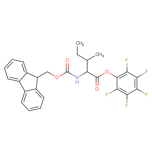 CCC(C(C(=O)Oc1c(F)c(F)c(c(c1F)F)F)NC(=O)OCC1c2ccccc2c2c1cccc2)C