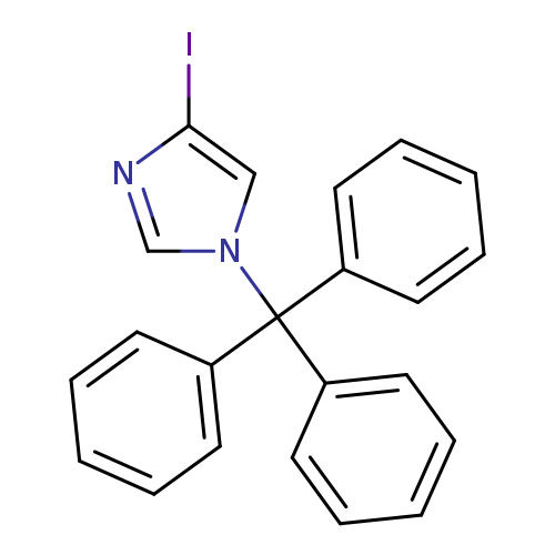 Ic1ncn(c1)C(c1ccccc1)(c1ccccc1)c1ccccc1