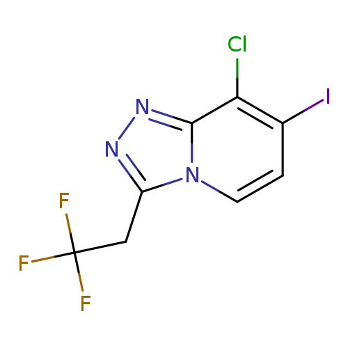 Ic1ccn2c(c1Cl)nnc2CC(F)(F)F