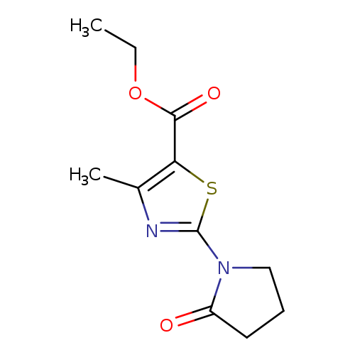 CCOC(=O)c1sc(nc1C)N1CCCC1=O