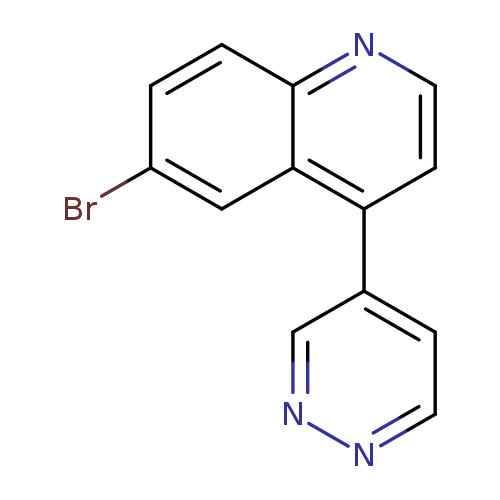 Brc1ccc2c(c1)c(ccn2)c1ccnnc1