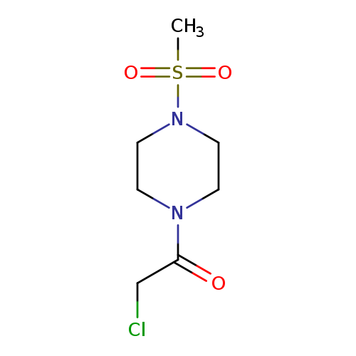ClCC(=O)N1CCN(CC1)S(=O)(=O)C