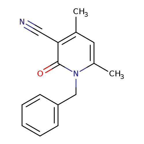 N#Cc1c(C)cc(n(c1=O)Cc1ccccc1)C