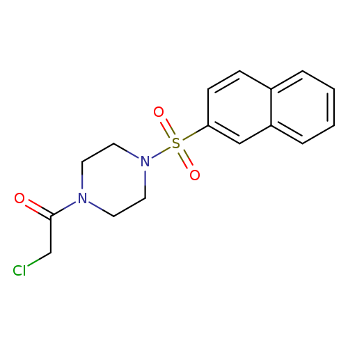 ClCC(=O)N1CCN(CC1)S(=O)(=O)c1ccc2c(c1)cccc2