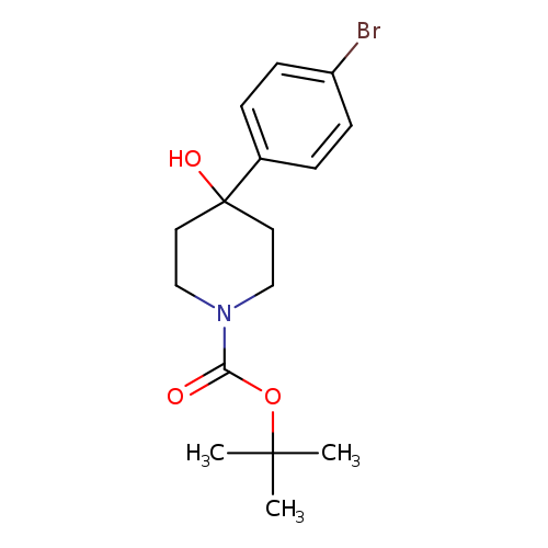 O=C(N1CCC(CC1)(O)c1ccc(cc1)Br)OC(C)(C)C