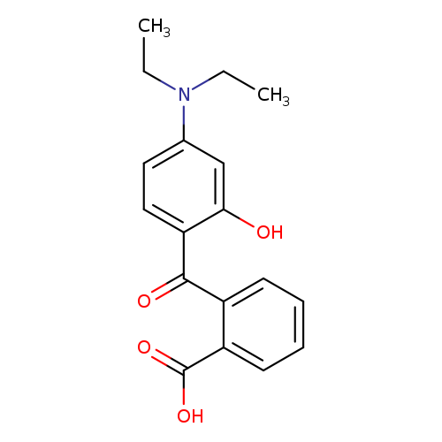 CCN(c1ccc(c(c1)O)C(=O)c1ccccc1C(=O)O)CC