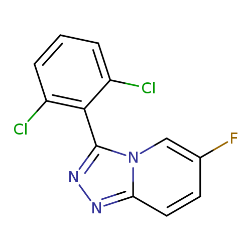 Fc1ccc2n(c1)c(nn2)c1c(Cl)cccc1Cl