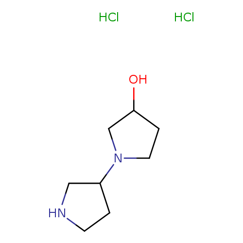 OC1CCN(C1)C1CNCC1.Cl.Cl