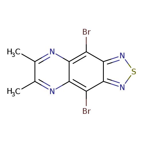 Brc1c2nc(C)c(nc2c(c2c1nsn2)Br)C