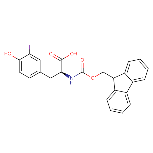 O=C(N[C@H](C(=O)O)Cc1ccc(c(c1)I)O)OCC1c2ccccc2c2c1cccc2