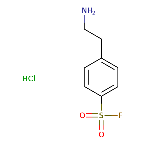 NCCc1ccc(cc1)S(=O)(=O)F.Cl