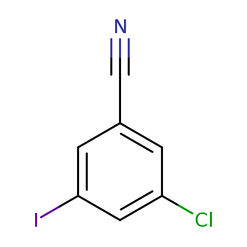 N#Cc1cc(Cl)cc(c1)I
