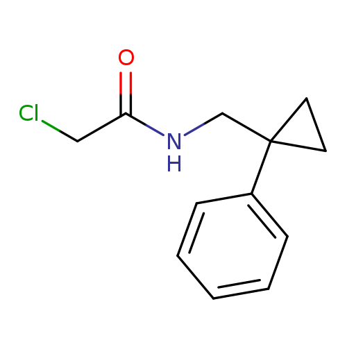 ClCC(=O)NCC1(CC1)c1ccccc1