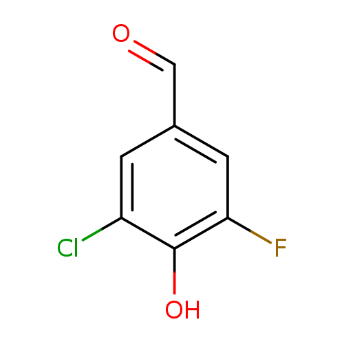 O=Cc1cc(F)c(c(c1)Cl)O