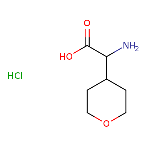 NC(C(=O)O)C1CCOCC1.Cl