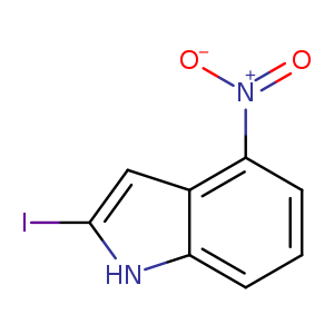 [O-][N+](=O)c1cccc2c1cc([nH]2)I