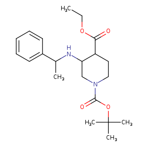 CCOC(=O)C1CCN(CC1NC(c1ccccc1)C)C(=O)OC(C)(C)C