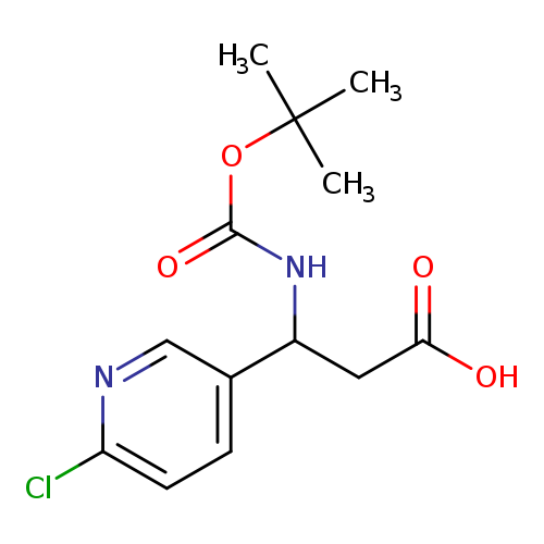 OC(=O)CC(c1ccc(nc1)Cl)NC(=O)OC(C)(C)C